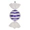 Vickerman 18.5" Purple-White Stripe Wave Candy - M153114